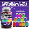 Clean Nutra Melatonin Gummies 10Mg | Sleep Aid Valerian Root L-Theanine Vitamin B6 C Lemon Balm Magnesium Hibiscus Beta Carotene Saffron &