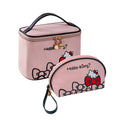 AmBealla Travel Makeup Bag Large Cosmetic Bags with Brush Holder,Pink Waterproof 2PCS Portable Cosmetic Case for Women,Toiletry Storage Bag for