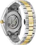 Bulova Men's Classic Surveyor 3-Hand Automatic Watch, Hack Feature, Luminous Hand, Open Aperture, Screw-Back Case, 42mm Two Tone Gold