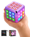 Power Your Fun Cubik LED Flashing Cube Memory Game - Electronic Handheld Game STEM Toy, 5 Brain Memory Games for Kids Brain Play Sensory Toys