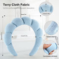 Ztomine Face Wash Headband, Set of 2 - Terry Cloth Spa Headbands for Washing Face or Facial, Puffy Makeup Headbands for Skincare, Mask, Hair