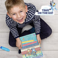 Horizon Group USA Bluey Aqua Art - Reusable Water Reveal Activity Pages with Water Pen for No-Mess Drawing and Coloring