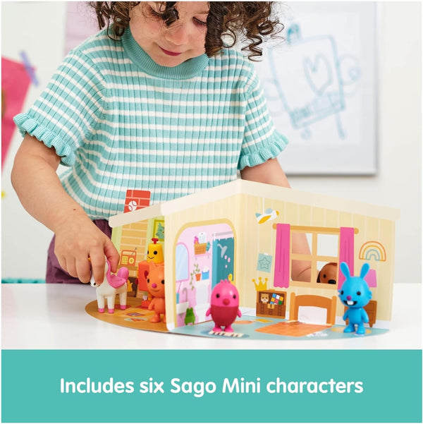 Sago Mini, Figurine Pack with 6 Toy Figures and Folding Playhouse, Kids Toys for Boys & Girls Ages 3 and Up