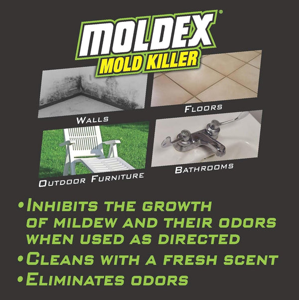 Moldex Mold Killer, Cleans, Deodorizes, Disinfects, 32 oz 32 Fl Oz (Pack of 1)
