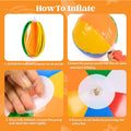 JOYIN Rainbow Beach Balls(12 Pack), 12'' Inflatable Swimming Pool Toys for Summer Water Games Kids Birthday Party Supplies Combo Set Include