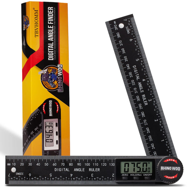 Digital Angle Finder Protractor, Angle Finder Ruler with 7Inch/200Mm, Angle Measuring Tool for Woodworking/Carpenter/Construction/Diy