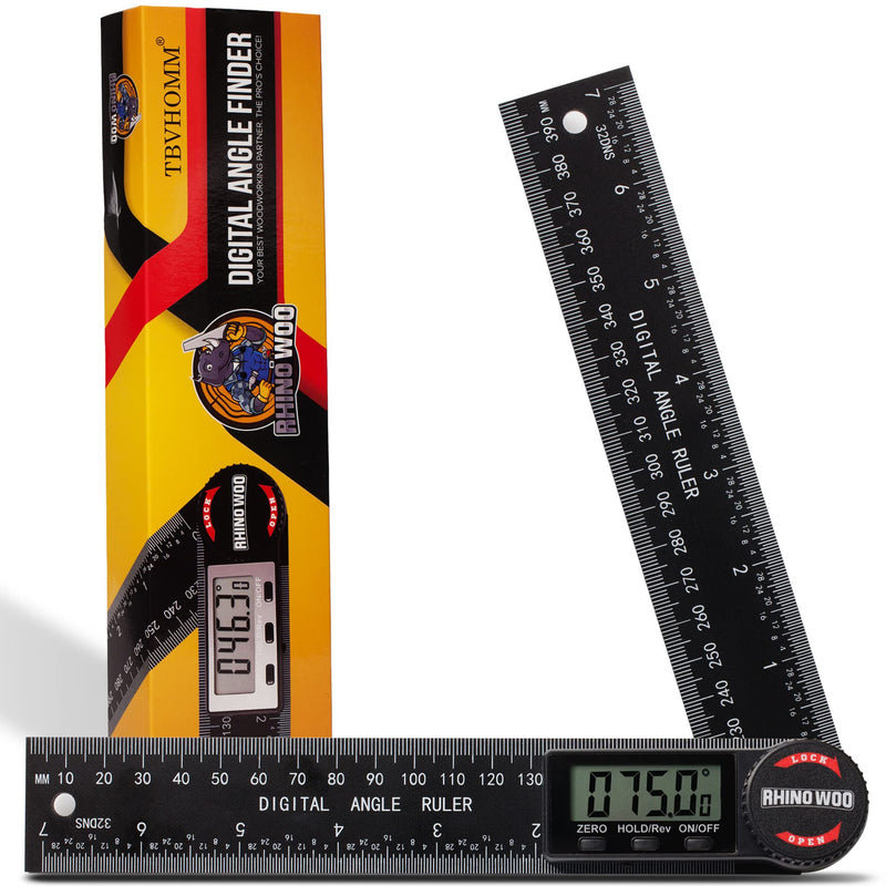 Digital Angle Finder Protractor, Angle Finder Ruler with 7Inch/200Mm, Angle Measuring Tool for Woodworking/Carpenter/Construction/Diy