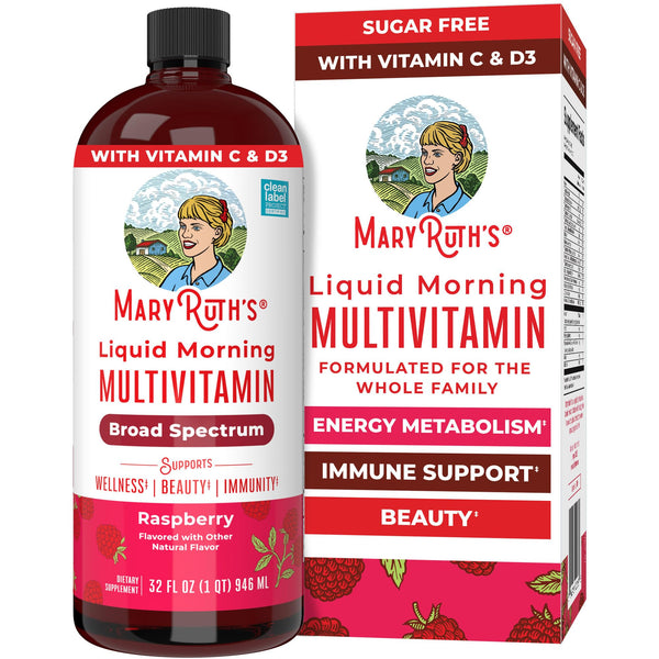 Multivitamin for Women, Men & Kids by Maryruth'S | Liquid Morning Multivitamin | Mens, Womens Vitamins | Vitamin a C D E B6 B12 Biotin Zinc |