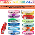 36 Pcs Mental Health Awareness Month Wristbands Bulk Motivational Rubber Bracelets Positive Silicone Bracelets Mental Health Gifts for Office