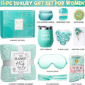 Birthday Gifts for Women Self Care Get Well Soon Gifts, Ocean Relaxing Spa Gift Basket Thinking of You Care Package with Flannel Blanket,
