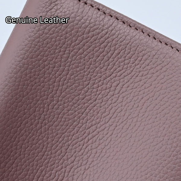 Bveyzi Ultra Slim Small RFID Wallet for Women, Leather Tiny Thin Bifold Pocket Ladies Wallet Dark Pink