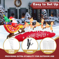 ZPISF 10 FT Santa Sleigh with Reindeer Christmas Inflatables Outdoor Decorations, Christmas Blow Up Yard Decorations for Garden Lawn Xmas Decor (Red)