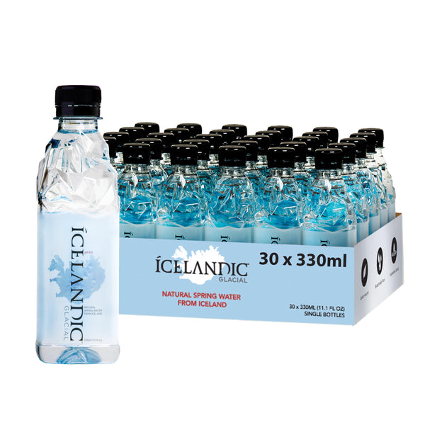 Icelandic Glacial Natural Spring Alkaline Water, 330 mL / 11.1 Fl Oz (Pack of 30) | Natural Spring Alkaline Water 11.16 Fl Oz (Pack of 30)