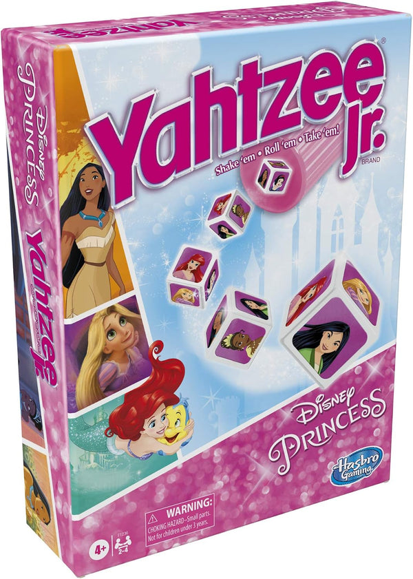 Hasbro Gaming Yahtzee Jr.: Disney Princess Edition Board Game for Kids Ages 4 and Up, for 2-4 Players, Counting and Matching Game for Preschoolers