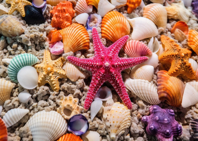 HUADADA Jigsaw Puzzles for Adults 1000 Pieces, Beach Shells Interlock Perfectly 