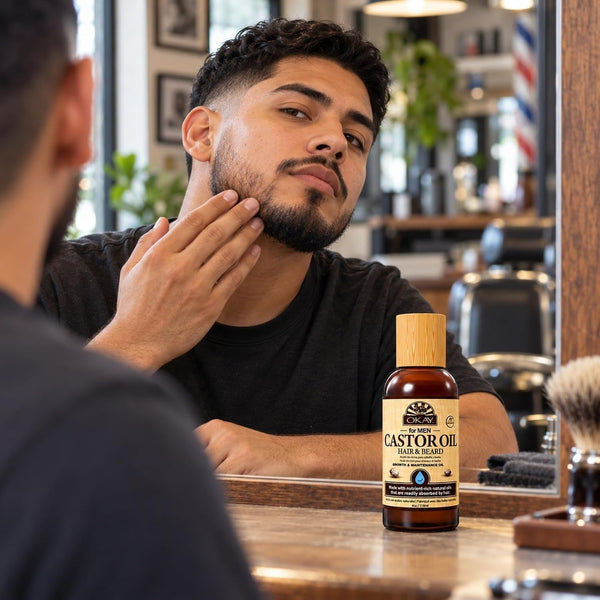 OKAY Men's Hair & Beard Castor Oil - 4 oz / 118 ml 4 Fl Oz (Pack of 1)