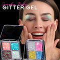 FANDAMEI Face Glitter, Body Glitter for Women, 2PCS 8 Colors Glitter Gel for Face, Hair Glitter for Kids, Fairy Rave Mermaid Makeup pink/red/light