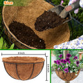 LCHUANG Coco Liners for Planters - 6 Pack 8 Inch Round Hanging Basket Liners, 100% Natural Coconut Fiber Replacement Liners for Hanging Baskets