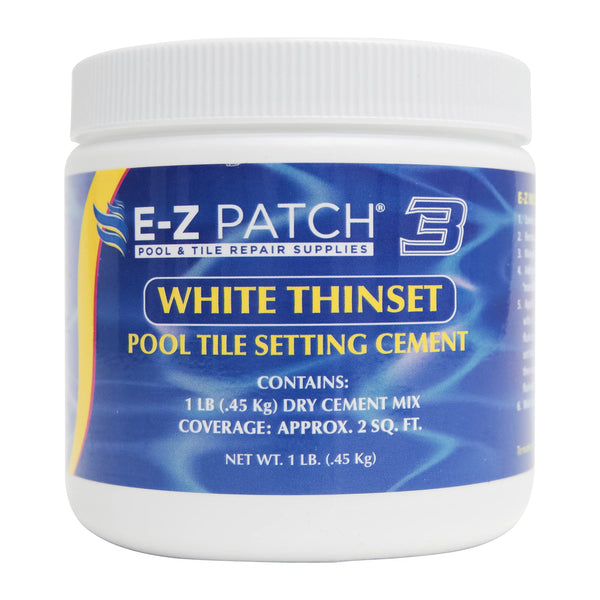 3 Pool Tile Thinset Cement for Repairs - Color Adjustable Pool Tile Adhesive (1 lb)