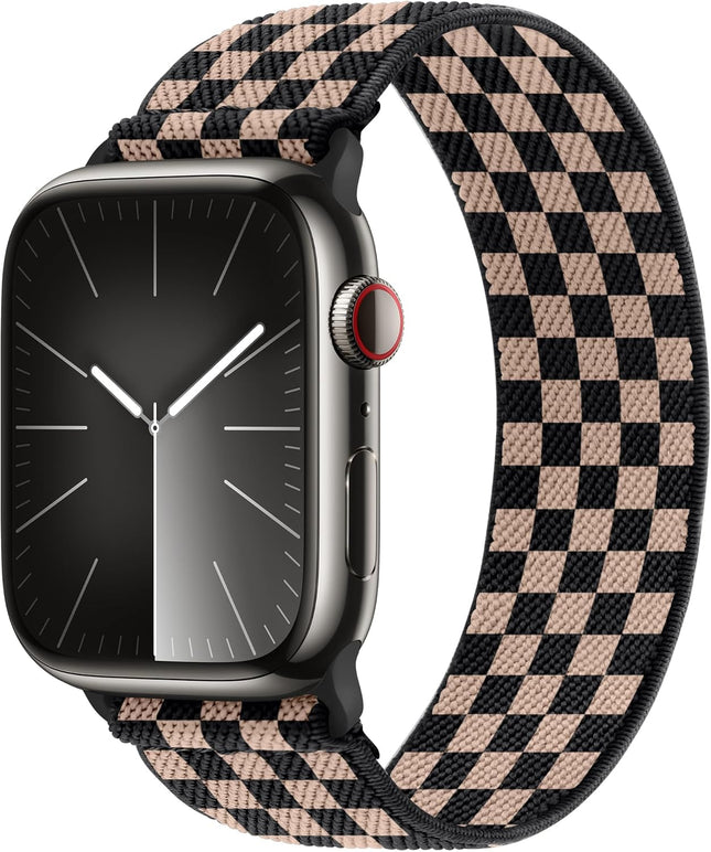 Stretchy Solo Loop Bands Compatible with Apple Watch 40Mm 38Mm 44Mm 42Mm 41Mm 45Mm Braided Elastic Weave Nylon Wristband