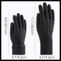 Achiou Women Winter Gloves, Touch Screen Texting Gloves, Elastic Soft Warm Knit Lined, One Size