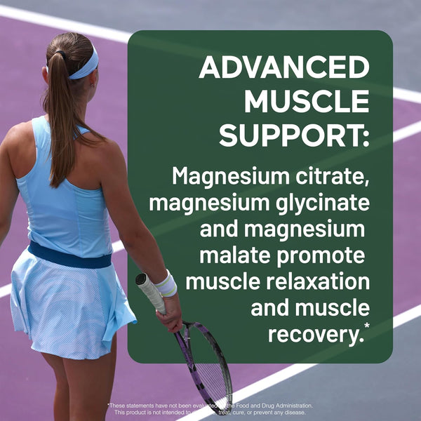 Smarter Nutrition Magnesium Complex - Chelated Magnesium Glycinate + Citrate, Malate for Sleep, Relaxation, Muscle & Nerves + Clinically Proven