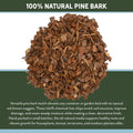 100% Natural Pine Bark Mulch Nuggets (8 Quarts), Small Mulch Chips for Indoor/Outdoor Container Gardening, Ideal for Soil Supplement, Houseplant