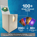 MTG Commander Deck Box - Fits 100+ Cards, Strong Magnet Closure, PU Leather Magic Gathering Deck Box for TCG, CCG, MTG Cards (Grey)