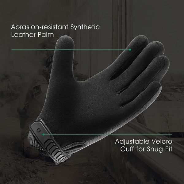 COOLJOB Touchscreen Utility Work Gloves for Men, Breathable Cooling Safety Gloves for Camping, Gardening, Hiking, Running and Driving, Lightweight