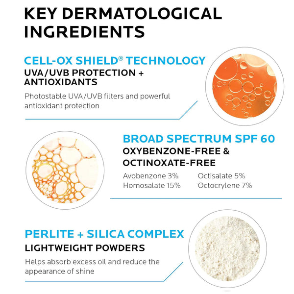 La Roche-Posay Anthelios Clear Skin Sunscreen Dry Touch SPF 60, Oil Free Sunscreen For Face, Oil Absorbing, Broad Spectrum SPF + Antioxidants,
