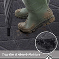 BEQHAUSE Dirt Trapper Door Mat 20" x 32", Doormat Non-Slip, Dark Grey | Entryway Rugs Washable, Dog Door Mat Stain Resistant and Absorbent Welcome