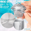 Potchen 6 Pcs Jewelry Cleaner Baskets Stainless Steel Jewelry Steam Cleaner Baskets for Watch Parts Small Items Cleaning Solution with Lock and