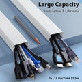 Cord Cover Wall 32in, TV Cord Hider for Wall Mounted TV, Large Cable Hider Kit for 3-6 Cords, Wire Management Raceway, White Wire Hider Concealer,