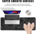 Topographic Contour Gaming Mouse Pad，Large XL Mouse Pad Big Mouse mat,Long Computer Keyboard with 3mm Non-Slip Base and Stitched Edge for Gaming
