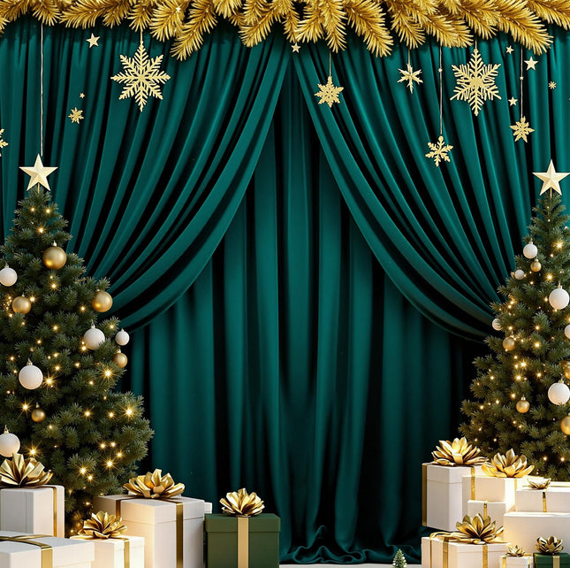 MEETSKY Hunter Green Backdrop Curtains for Parties Wedding Curtains Rod Pocket Green Photo Curtains Backdrop Sliding Dra