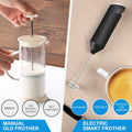 Double Whisk Milk Frother, Handheld Electric Blender stick, Drink Mixer with Food Grade Stainless Steel Stirrer, Battery Operated Foam Maker for
