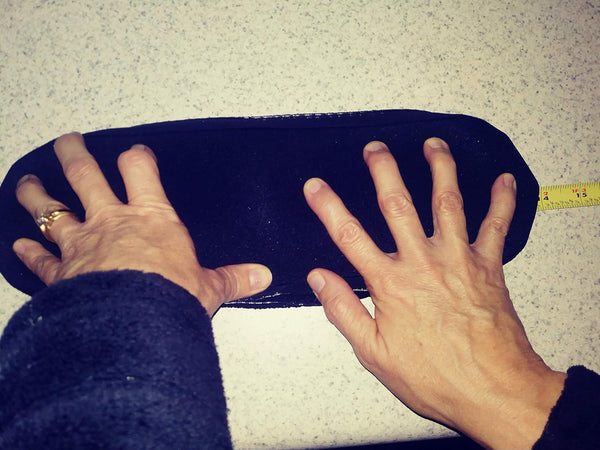 Soft Neoprene Chair Arm Pad Covers Stretch over Armrests 13" to 17". Restore, Protect and Cushion. Complete Set of 2. Made in the USA.