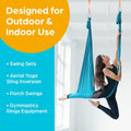 Jungle Gym Kingdom Swing Set Hangers - 2 Heavy Duty Brackets with Locking Snap Hooks for Porch, Patio, Playground - Indoor/Outdoor Hardware &
