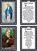 ESNOY Catholic Prayer Cards, Prayer Cards Catholic Saints Set of 10 Holy Prayer Cards, Catholic Religious Gifts for Women, Men, Mother, Father,