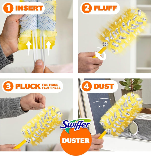Swiffer Dusters Heavy Duty Multi-Surface Duster Refills for Cleaning, Unscented, 11 Count 1 Pack (11 Count) Ceiling Fan Duster