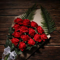 Hawesome 12PCS Artificial Silk Flowers Realistic Roses Bouquet Long Stem for Home Wedding Decoration Party (Red, 6 Flowers 6 Buds) Red 6 Flowers 6