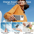 Magnetic Portable Charger 5000mAh with 15W Wireless & 20W PD Fast Charging,Ultra-Slim Travel-Ready Design,LED Display & Premium Metal