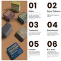Rinse & Robust Mens Bar Soap 6Pcs Cleansing All Natural Handmade Mens Moisturizing&Exfoliating Oatmeal Scrub Soap Gift for Men Body&Hand All Skin