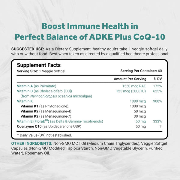 Vegan Tocotrienol with Coq-10 | Nano-Emulsified in EVOO for Better Absoprtion | Non-Gmo, Soy Free and Vegan Society Certified | 60 Veggie Softgels