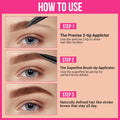 iMethod Curved Eyebrow Pen - 2-in-1 Dual-Ended Eyebrow Pencil with Curved Tip and Precise Brush-Tip, Microblading Pen for Natural Hair-Like Brows,