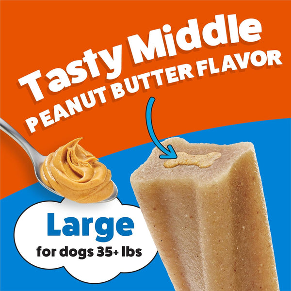 Purina Busy Bone Large Dog Chew Treats, Peanut Butter Flavor, 6 ct Pouch Peanut Butter 1.31 Pound (Pack of 1)