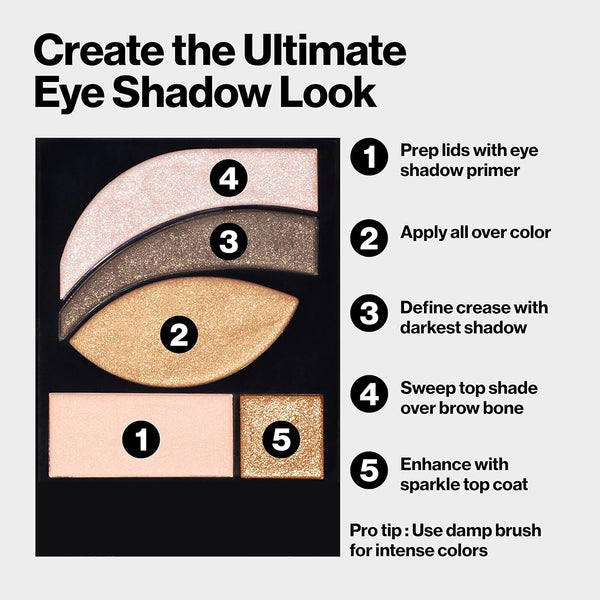 Revlon Eyeshadow Paette, Photoready Eye Makeup, Creamy Pigmented in Blendable Matte & Shimmer Finishes 523 Rustic, 0.01 Oz