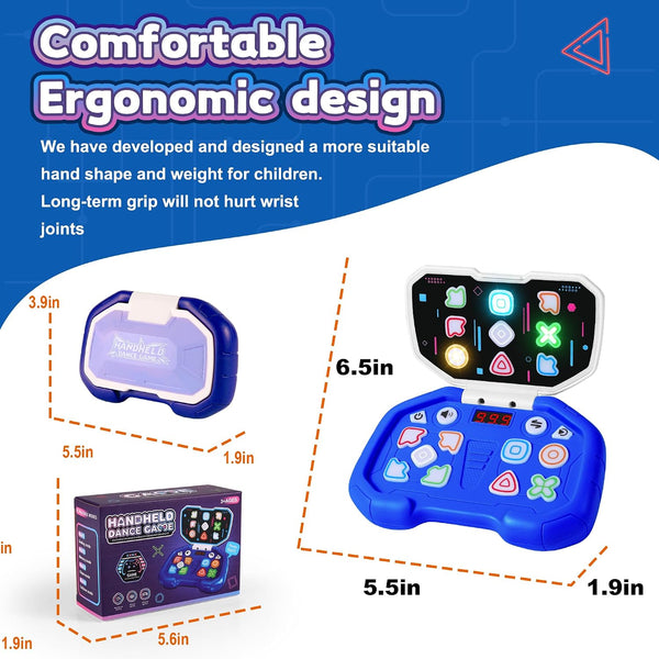 Fast-Push Puzzle Games | Electronic Bounce Fidget Toys | Educational Early Learning for Ages 3-12 | Boys & Girls | Navy Blue | Birthday & Party Gifts