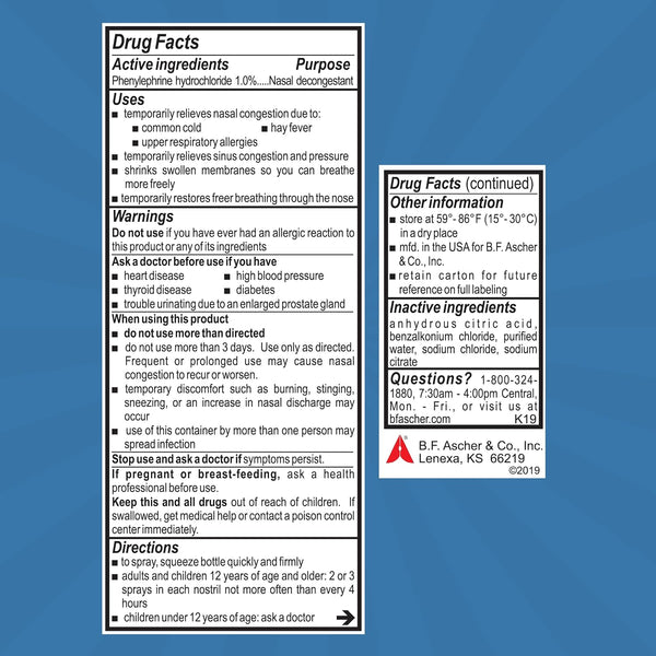Neo-Synephrine Nasal Spray , Extra Strength Formula, 0.50 Ounces Each (Value Pack of 4)
