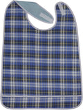 Modaliv Premium Adult Bib, Extra Large, Waterproof & Reusable, Blue | Clothing Protector with Crumb Catcher, Machine Washable Adaptive Dining Bib